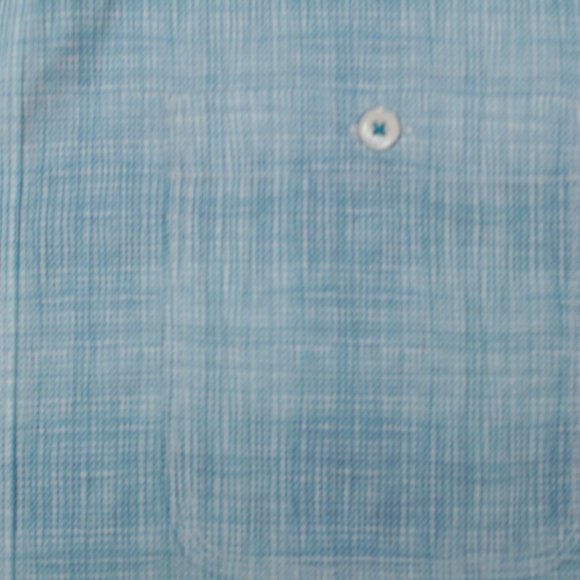 Bugatchi Shirt Men's XL (Size Tag Cut) Blue Long Sleeve Classic Fit - Picture 4 of 16